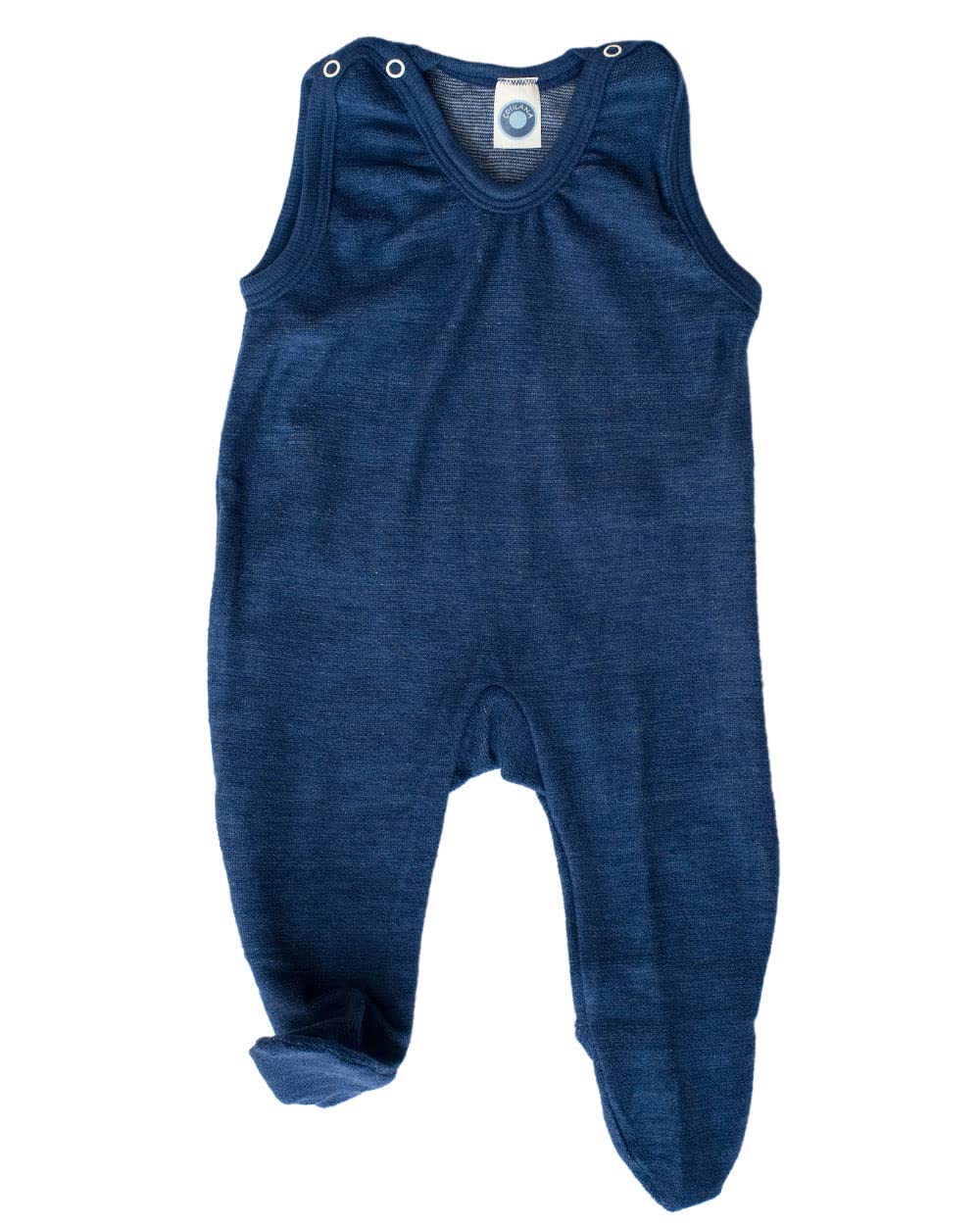 Cosilana, Merino Frottee Strampler Schlafanzug, 100% Wolle (kbT) 62 Marine, 62 Marine