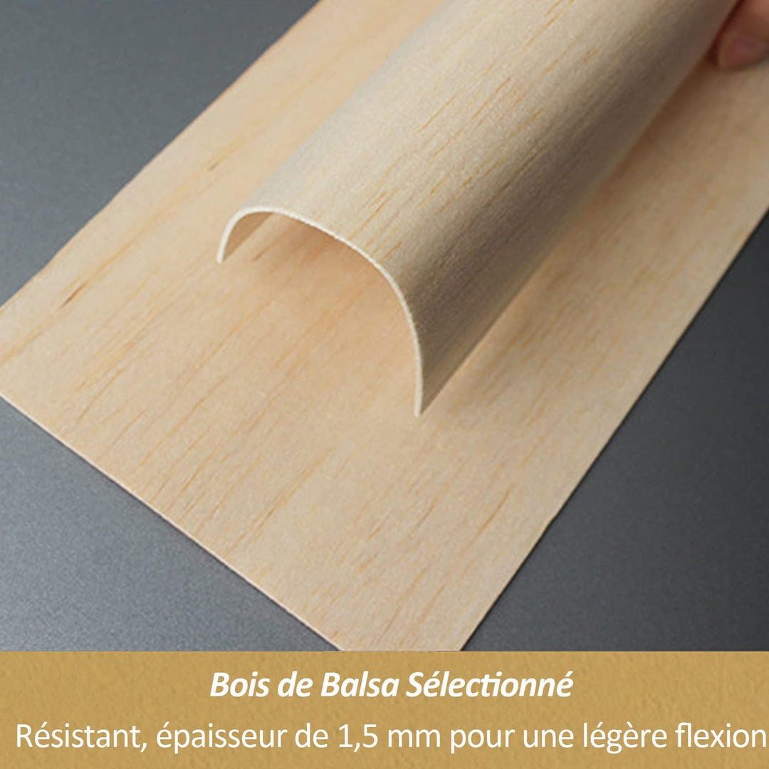 SENENQU 20 Stück Balsaholz Platten Holzplatten 1.5mm x 300mm x 200mm, Balsaholz 1,5mm Modellbau, Bal