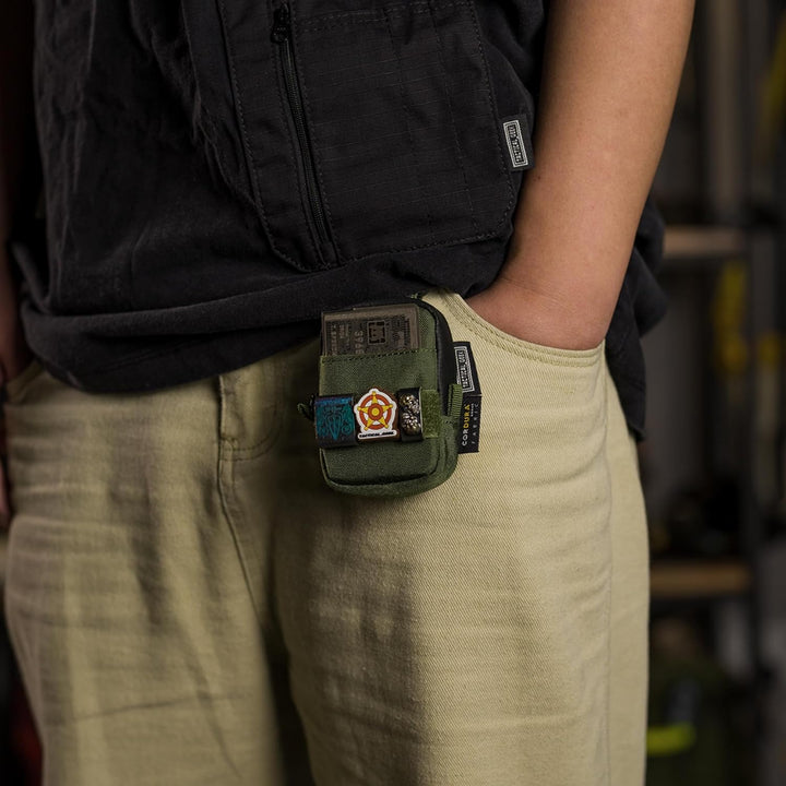 TACTICAL GEEK Storage A6 Mini EDC Organizer - 2-Taschen Premium 500D Cordura Nylon Tasche Für AirPod