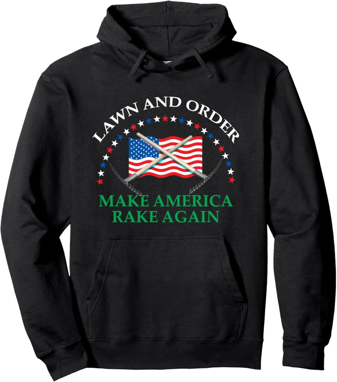 Rasen und Ordnung lassen Amerika wieder harken Pullover Hoodie