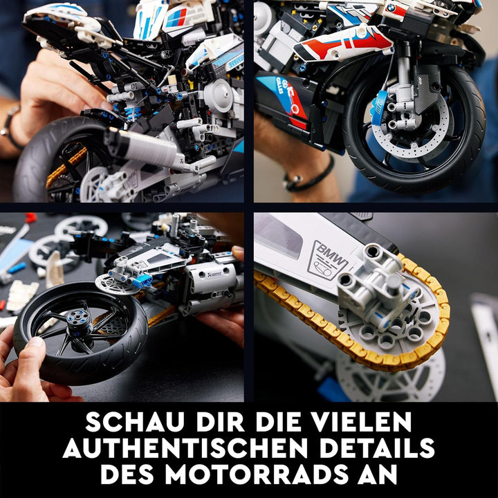 LEGO 42130 Technic BMW M 1000 RR Motorrad Modell für Erwachsene, Modellbausatz, Set als Geschenk zum