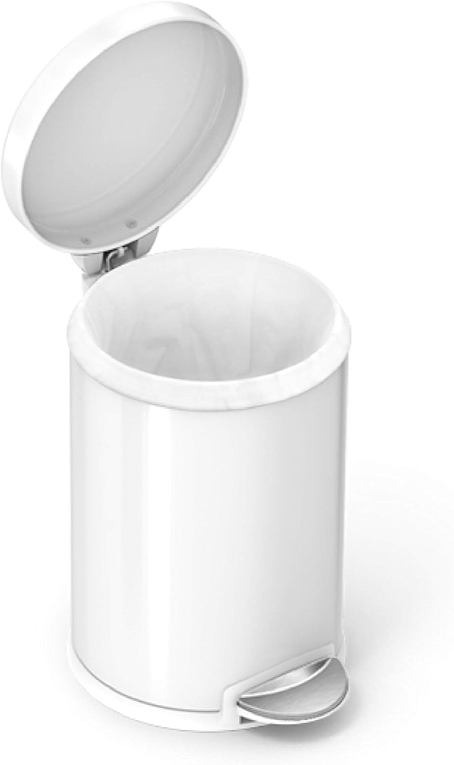 simplehuman CW1853CB 4,5 Liter, kleiner runder Treteimer, kleiner Mülleimer Bad Badezimmer Büro Schl