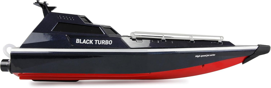 Amewi Black Turbo Militärboot mit Jetantrieb 28km/h 420mm RTR schwarz, Schwarz