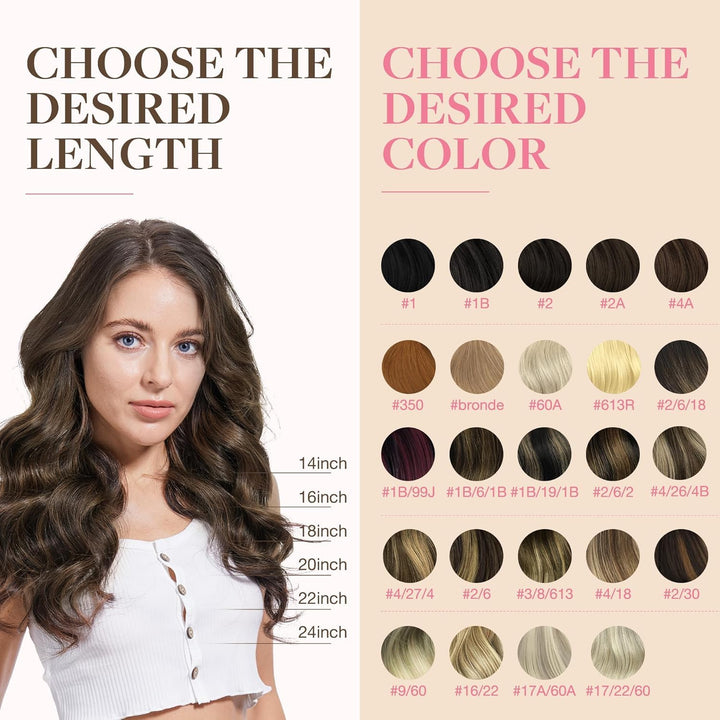GOO GOO Tape in Extensions Echthaar, Tape Extensions Echthaar, 55cm 50g 20pcs, Extensions Echthaar,