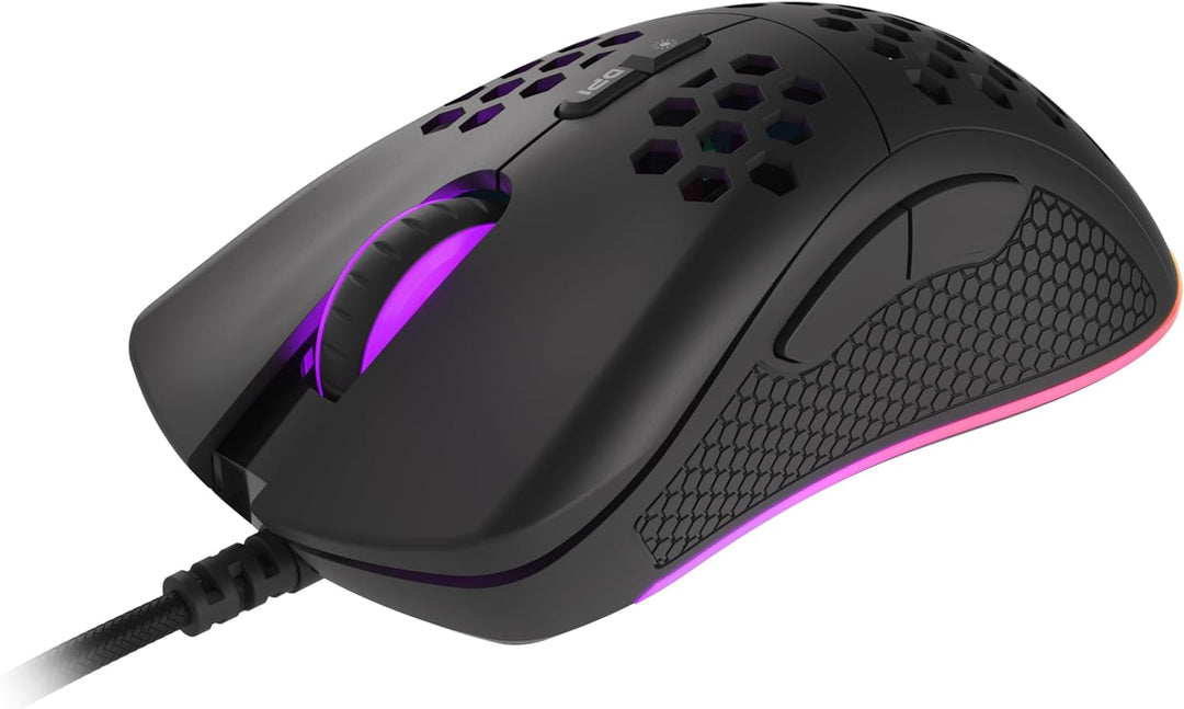 Genesis Gaming Maus KRYPTON 555 RGB kabelgebunden schwarz, Schwarz