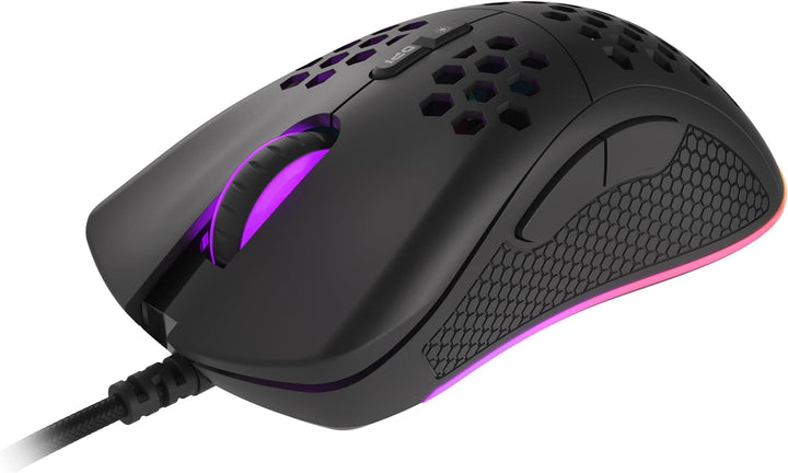 Genesis Gaming Maus KRYPTON 555 RGB kabelgebunden schwarz, Schwarz
