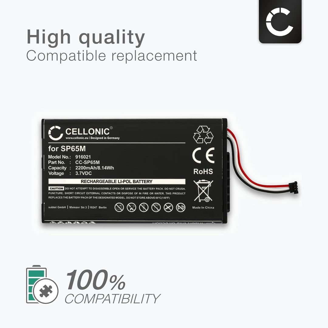 CELLONIC® Ersatz Akku SP65M kompatibel mit Sony PS Vita (PCH-1000 / PCH-1004) / PS Vita (PCH-1100 /