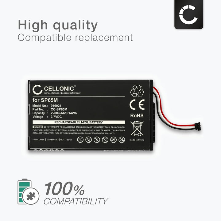 CELLONIC® Ersatz Akku SP65M kompatibel mit Sony PS Vita (PCH-1000 / PCH-1004) / PS Vita (PCH-1100 /