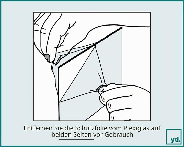 yd. Your Decoration - Bilderrahmen 55x55 cm - Bilderrahmen aus MDF mit Acrylglas - Antireflex - Ausg