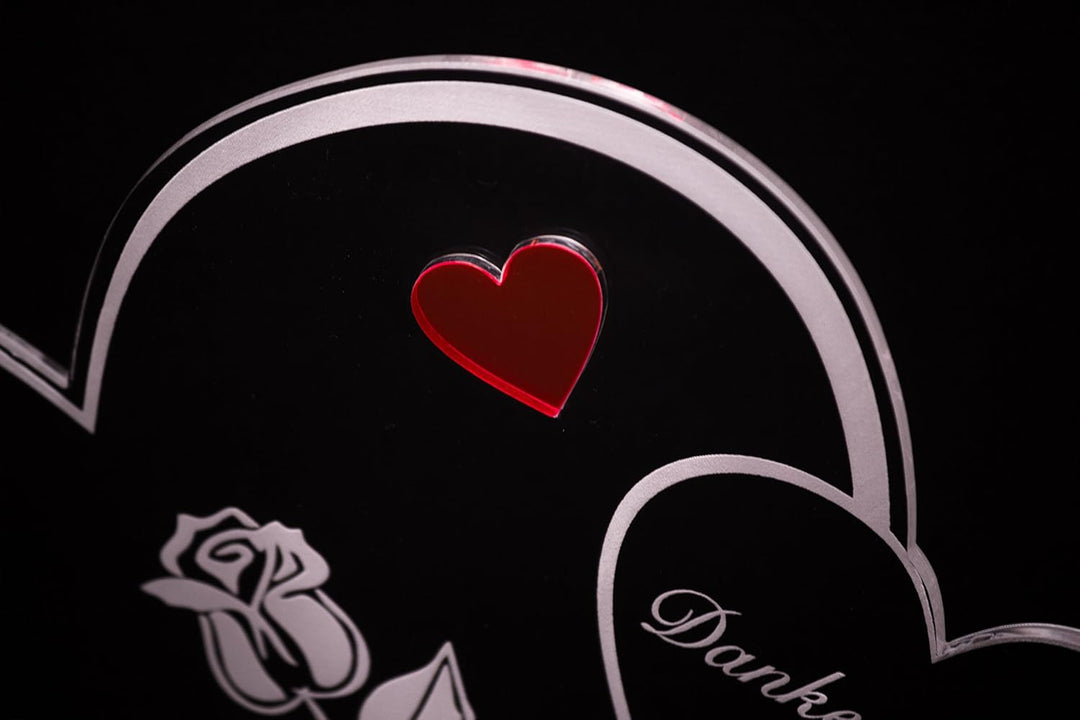 Acryl Schild in Herz Form Für die besten Grosseltern der Welt die perfekte Geschenkidee, mit Lasergr