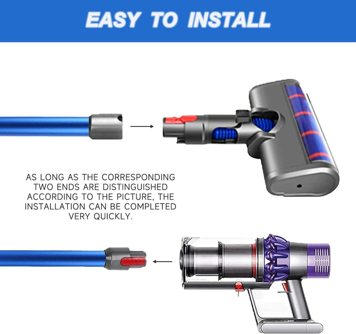 Schnellspanner Verlängerungsrohr kompatibel mit Dyson V7 V8 V10 V11 V15 – 72cm Ersatz Teleskoprohr A