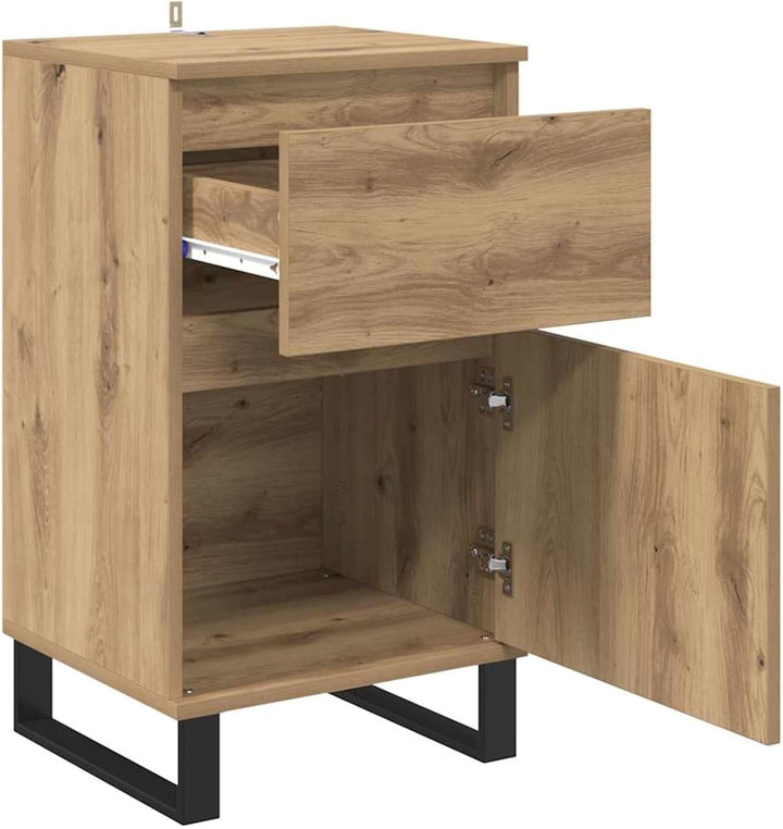 Homgoday Sideboard Eiche handwerklich 35 x 40 x 70 cm Holzwerkstoff Anrichte Model881769