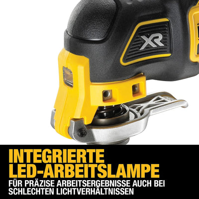 Dewalt 18V oszillierendes Akku-Multi-Tool DCS356NT (bürstenlos, 29-tlg. Zubehör für Schleif- und Säg