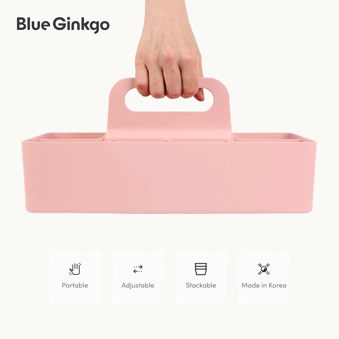 BLUE GINKGO Stapelbarer Organizer-Caddy – Tragbare Aufbewahrung aus Korea für Bad, Büro, Bastel- ode