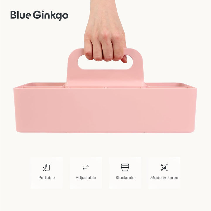 BLUE GINKGO Stapelbarer Organizer-Caddy – Tragbare Aufbewahrung aus Korea für Bad, Büro, Bastel- ode