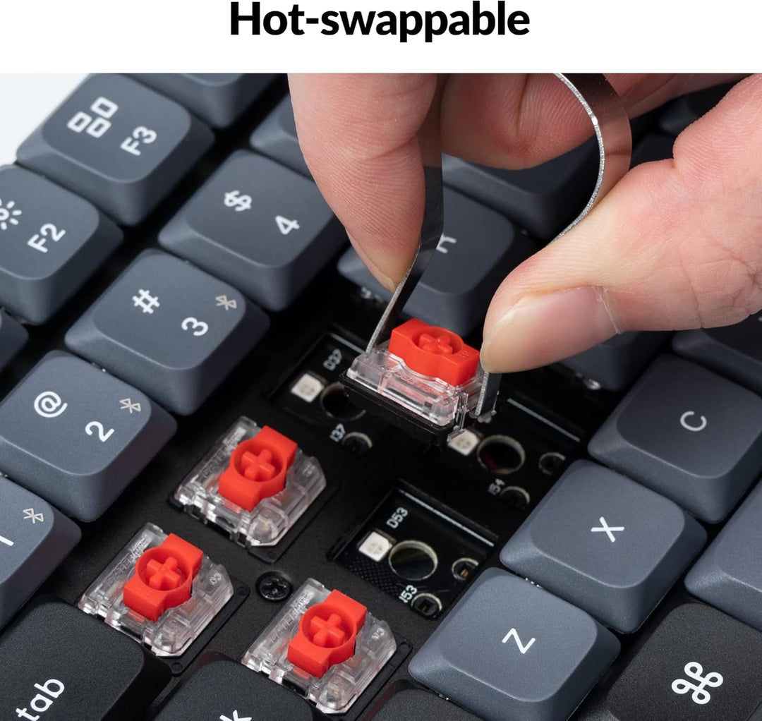 Keychron K13 Pro Ultraschlanke kabellose mechanische QMK/VIA-Tastatur, TKL-Layout mit Numpad, indivi