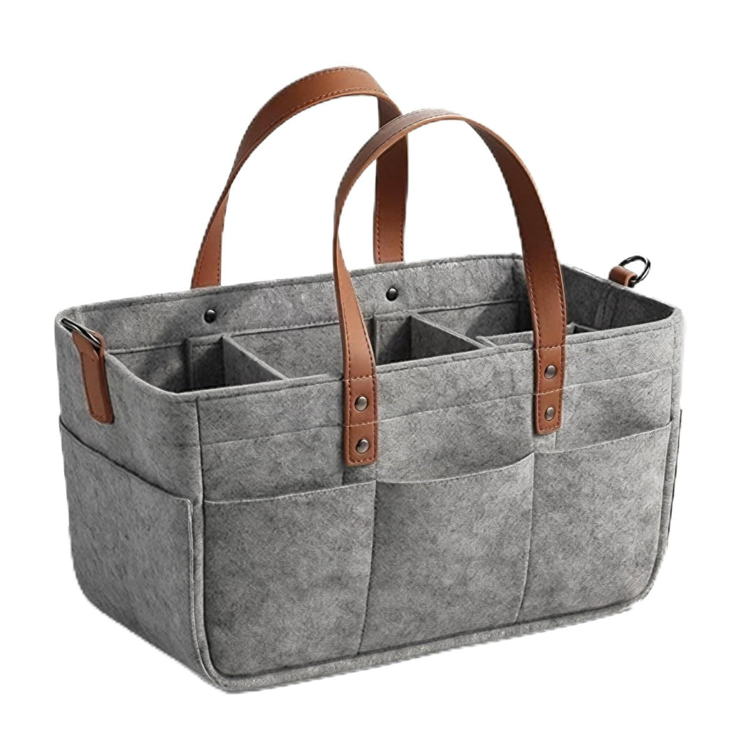 Filztasche Storage Faltbar, 16L Filztaschen Einkaufstasche mit Fächern Filztaschestorage Faltbar Fil