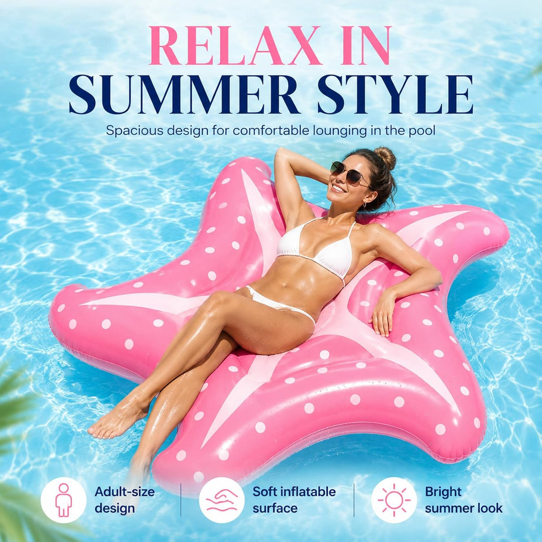 Schwimminsel 150 x 150 cm, Pool Float aus PVC | Luftmatratze Pool Seestern 150cm, Schwimminsel, Somm