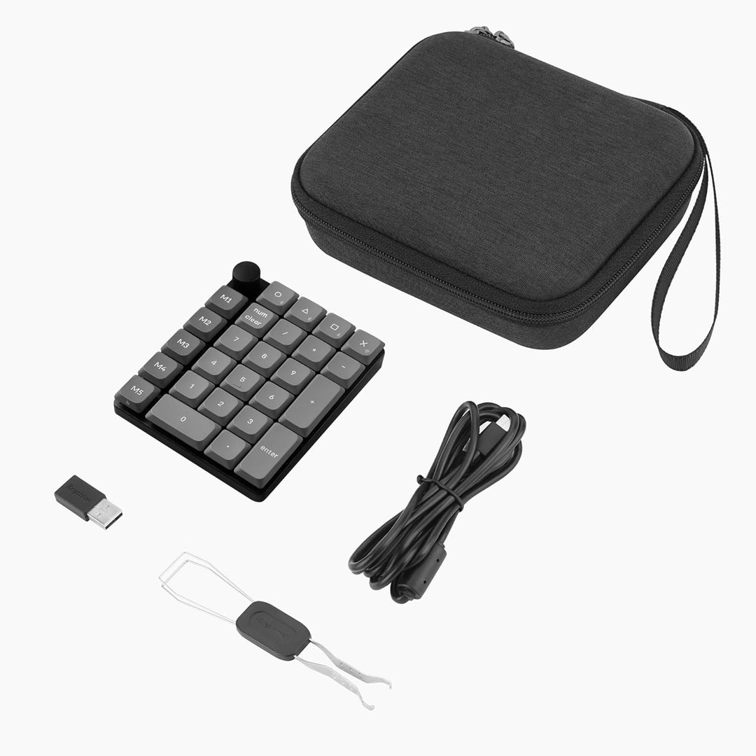 GEEKRIA Hartschalen-Tragetasche, kompatibel mit Keychron K0 Max, tragbare Nummernblock-Tasche (Dunke