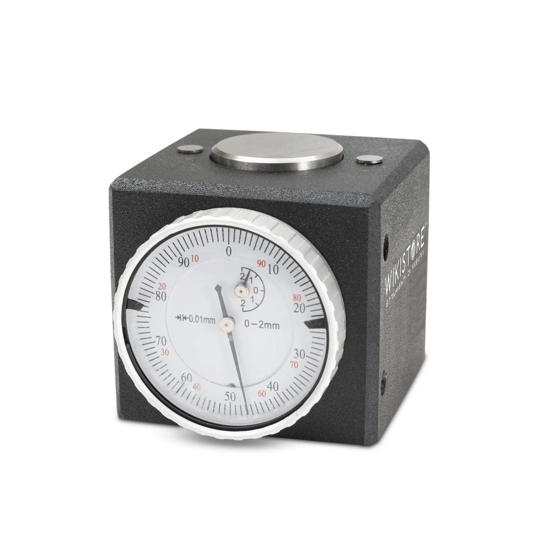WIKISTORE Z-ACHSEN EINSTELLGERÄT 50 mm, Präzisionskomparator mit Werteskala 0,01 mm, Magnetfuss, Grö