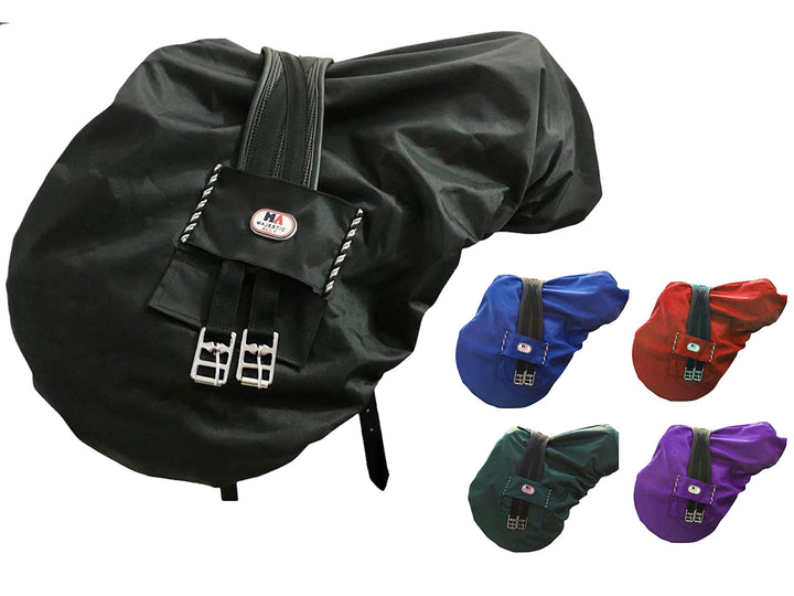 Majestic Ally Sattelbezug aus Nylon, wasserdicht, mit Fleece gefüttert, verschiedene Farben (schwarz