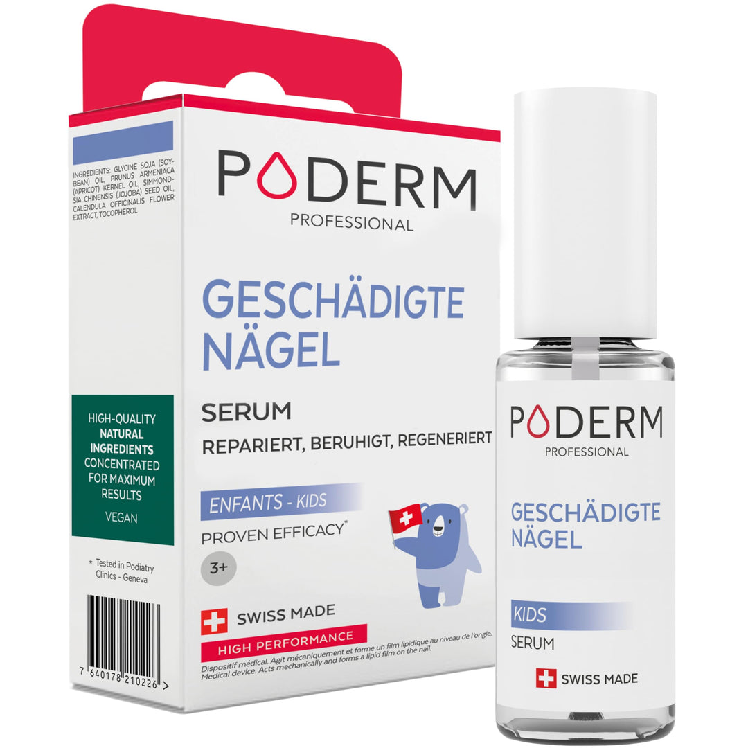 PODERM - INTENSIVE NAGELPFLEGE FÜR KINDER & BABYS - Repariert, baut auf und beruhigt - Für gesunde N