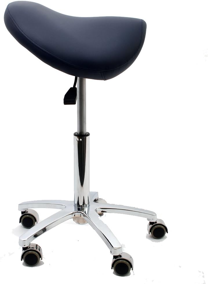 Sattelstuhl - Sattelhocker - Rollhocker - Arbeitshocker - für Praxis, Büro und Home-Office - höhenve
