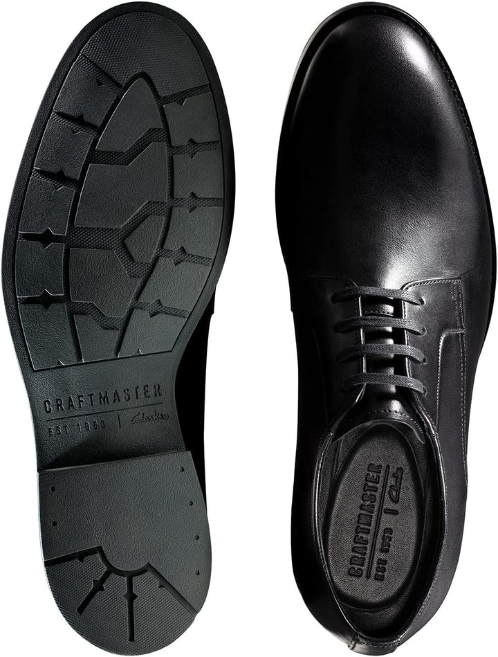 Clarks Herren Howard Walk Oxford 39.5 EU Schwarzes Dunkelschwarzes Leder, 39.5 EU Schwarzes Dunkelsc