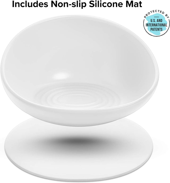 CatGuru Ceramic Cat Food Bowl High-Low Weiss, High-Low Weiss