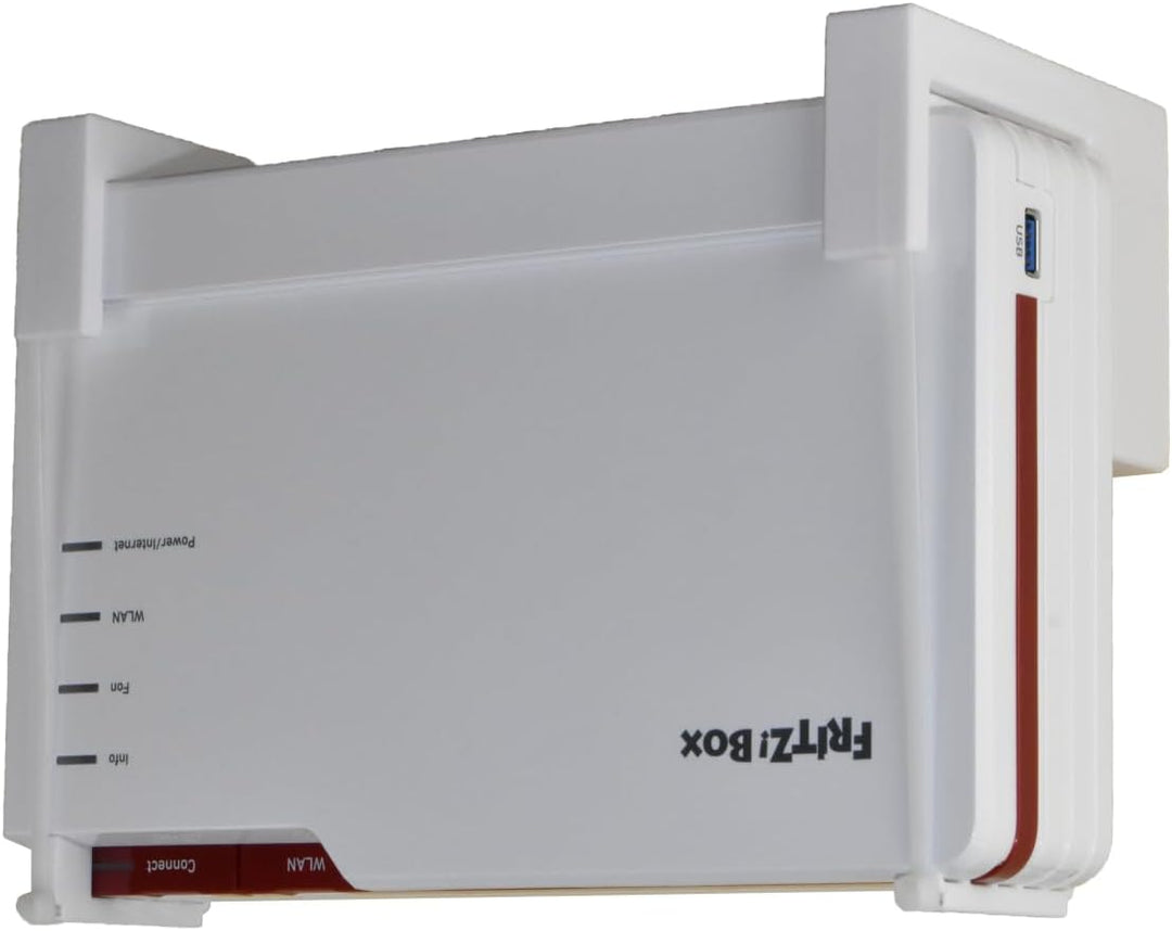 EasyClick passgenauer Wandhalter für AVM Fritz!Box 5690 Pro, auch als Deckenhalterung, sicher einras