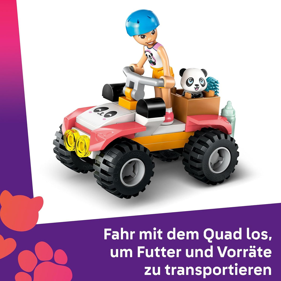LEGO Friends Panda-Pflegestation - Spielzeug mit Panda Schutzgebiet - Tierspielset mit Baumhaus, Qua