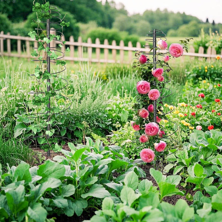 Garten Rankhilfe aus Metall Rankgitter, 120cm 2 Stück Pflanzen Rankhilfe Metall Garten Rankgitter fü