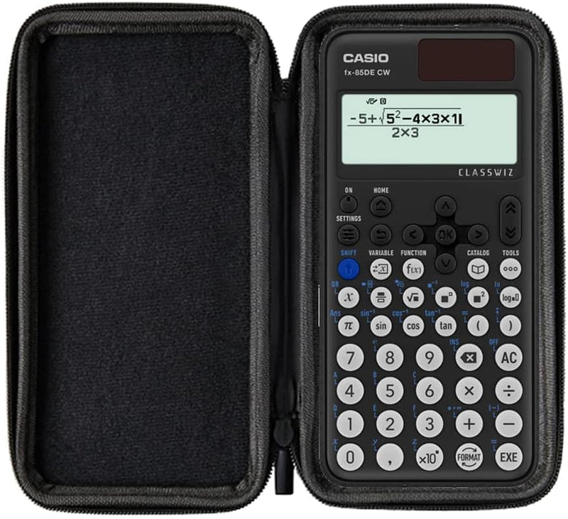 CALCUSO Sparpaket: Casio FX-85DE CW ClassWiz technisch-wissenschaftlicher Schulrechner + WYNGS Schut