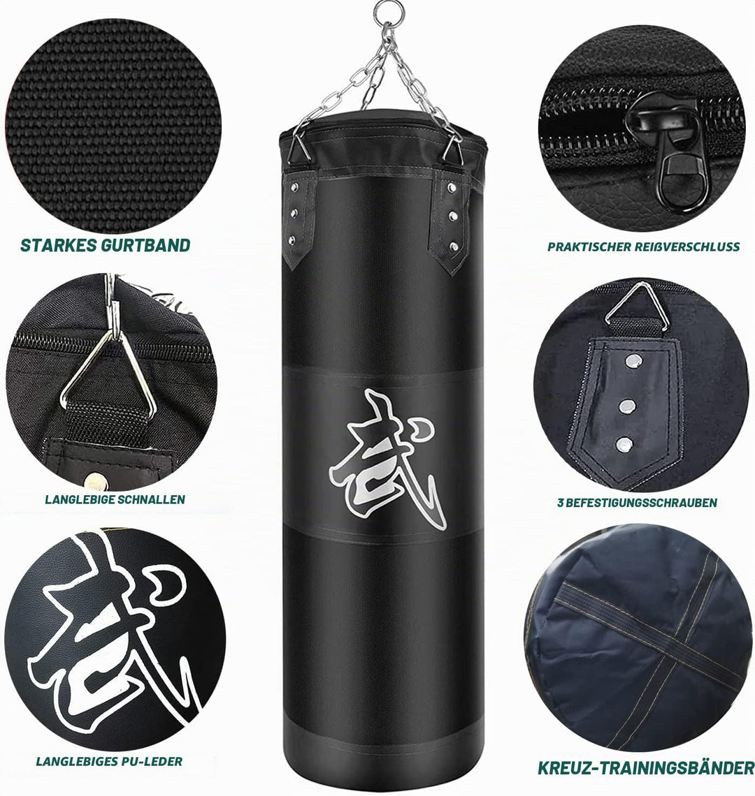 Boxsack Set Heavy Duty Punchingsäcke UNGEFÜLLT, Hängende Boxing Bag für Erwachsene Kinder, Punching