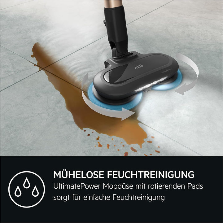 AEG HYGIENIC 8000 AP81B25WET Akku Staubsauger mit Wischfunktion/Automatik / 5-Stufen Filtration/Digi
