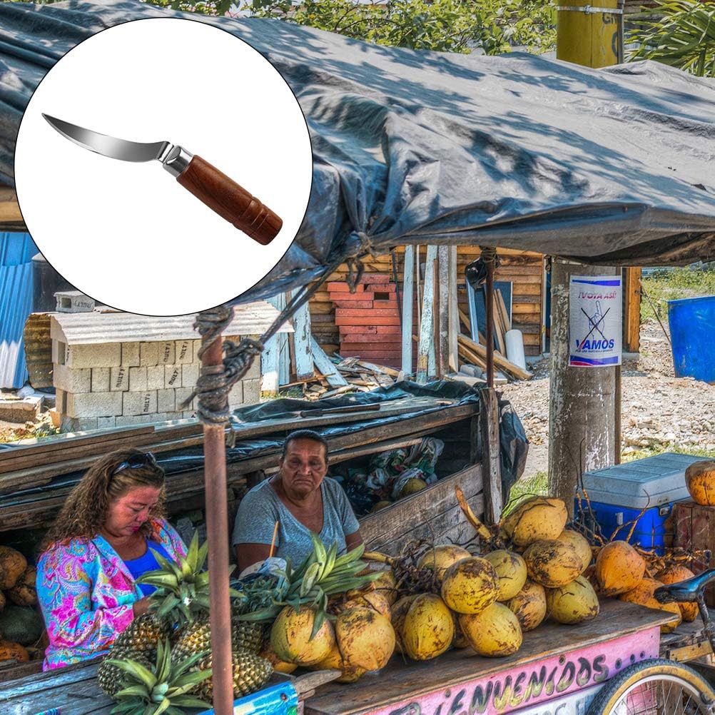 Stainless Steel Coconut Opener Knife Shell Opener Fruit Vegetable Meat Extractor Kitchen Tools