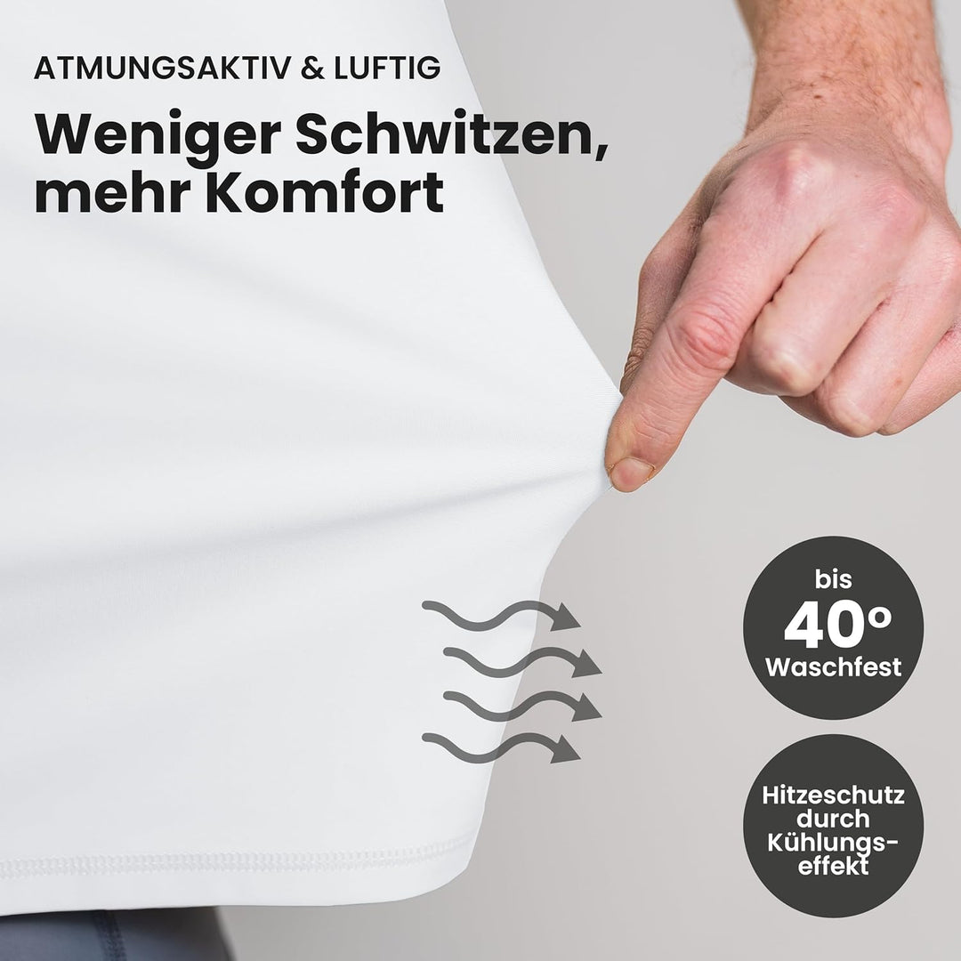 iQ-UV Shirt Herren Slim Fit Weiss (Weiss) S, Weiss (Weiss) S