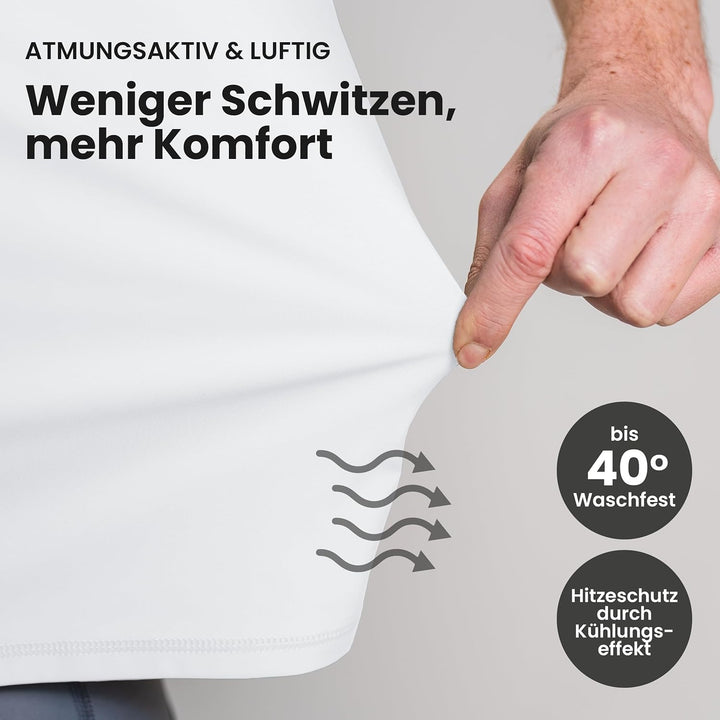 iQ-UV Shirt Herren Slim Fit Weiss (Weiss) S, Weiss (Weiss) S