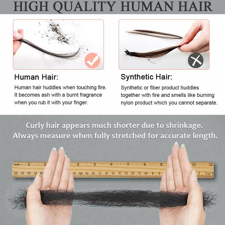 FASHION IDOL Afro Kinkys Bulk Echthaar für Dreadlock Extensions 12 Zoll 1 Packung 50 Gramm Natürlich