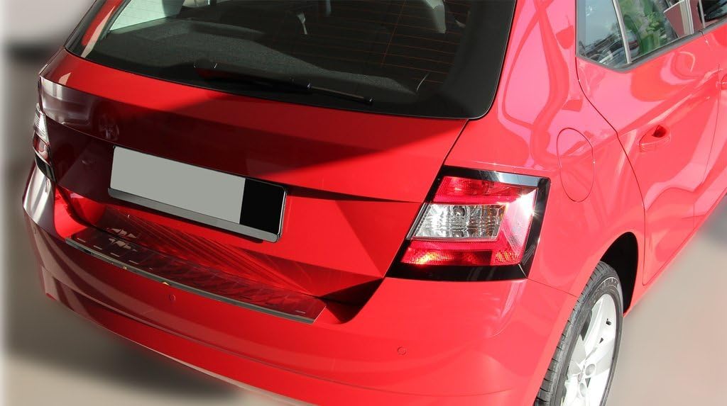 Ladekantenschutz Edelstahl CHROM kompatibel für SKODA FABIA III | ab 2014 | mit Abkantung | premium