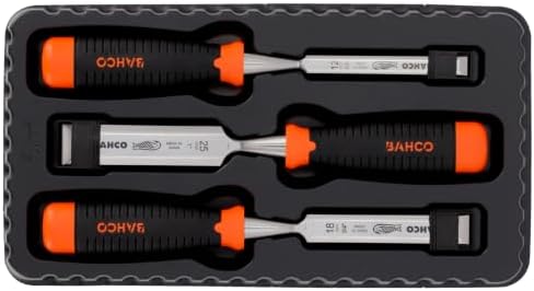 Bahco Stechbeitel-Satz 3tlg. 434-S3-EUR, 12/18/25 mm, Silber/Schwarz/Orange