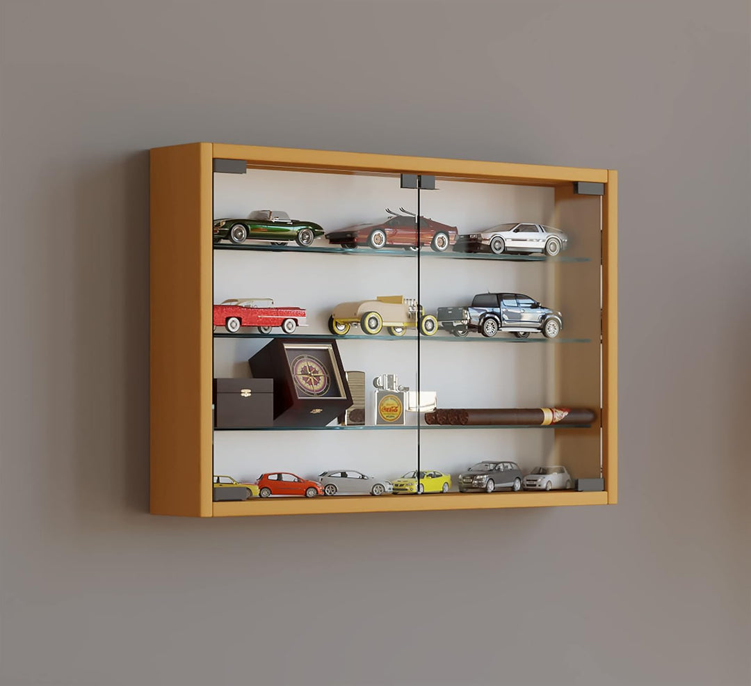 VCM 912946 Vitrine Wandvitrine Sammlervitrine Wandregal Hängeregal Hängevitrine Schaukasten Holz Buc