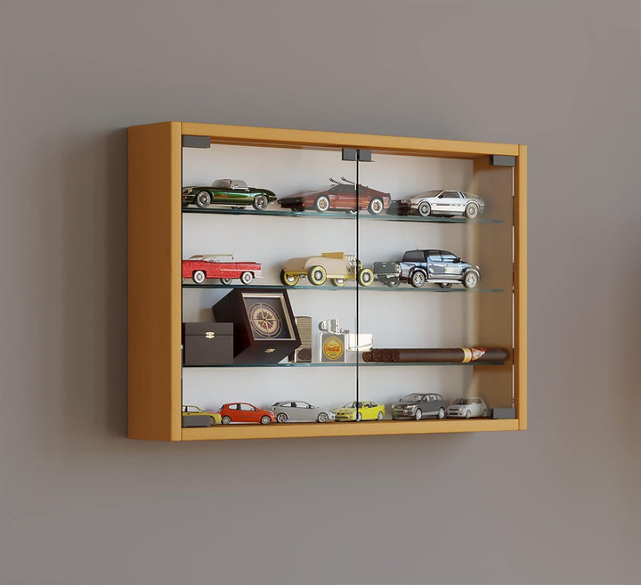 VCM 912946 Vitrine Wandvitrine Sammlervitrine Wandregal Hängeregal Hängevitrine Schaukasten Holz Buc