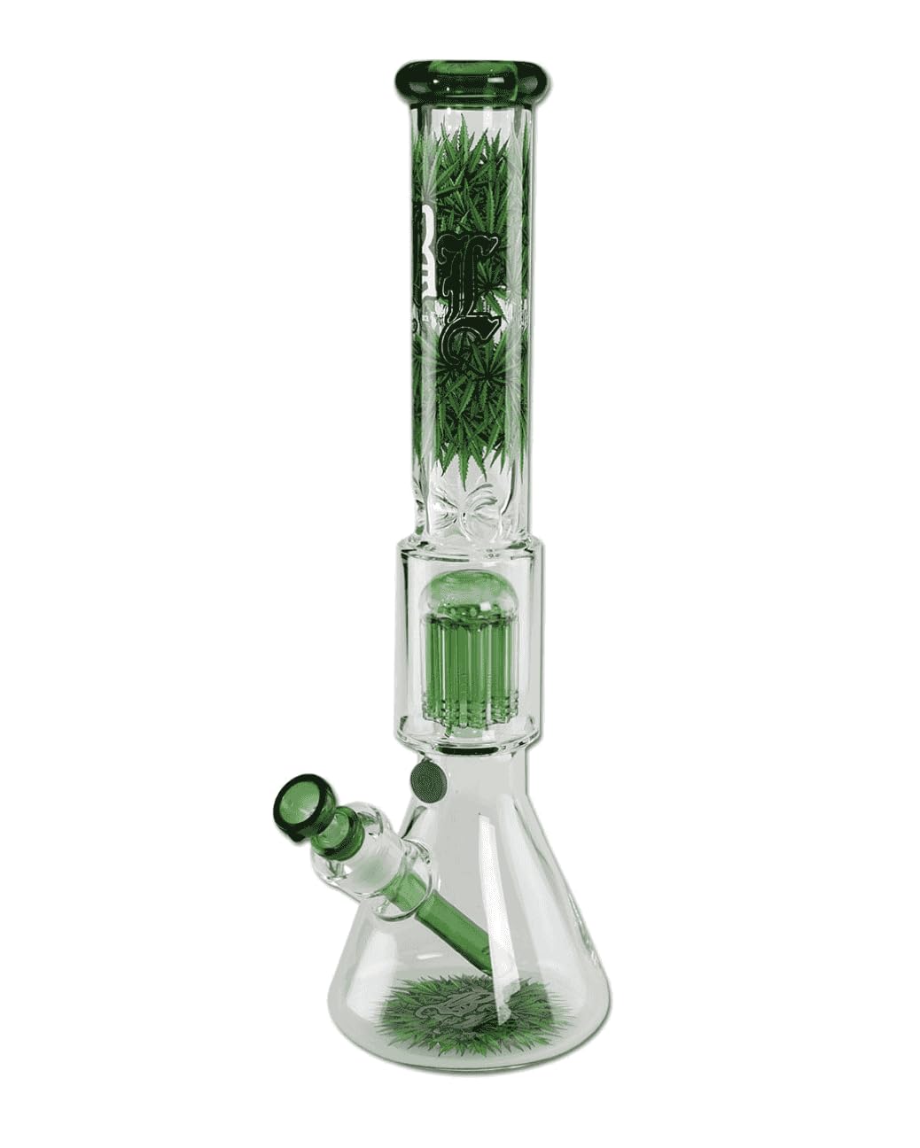 Black Leaf® Leaves Icebong mit 10-Arm Baumperkolator Durchmesser: 130?mm unten / 51?mm oben Schliff: