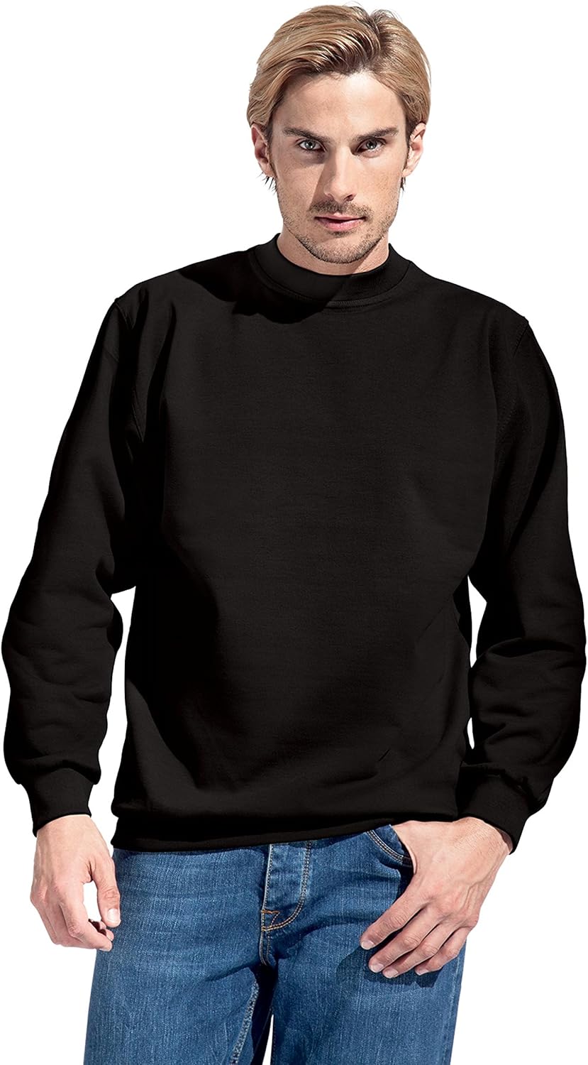 Premium Sweatshirt Plus Size Herren, Schwarz, XXXL