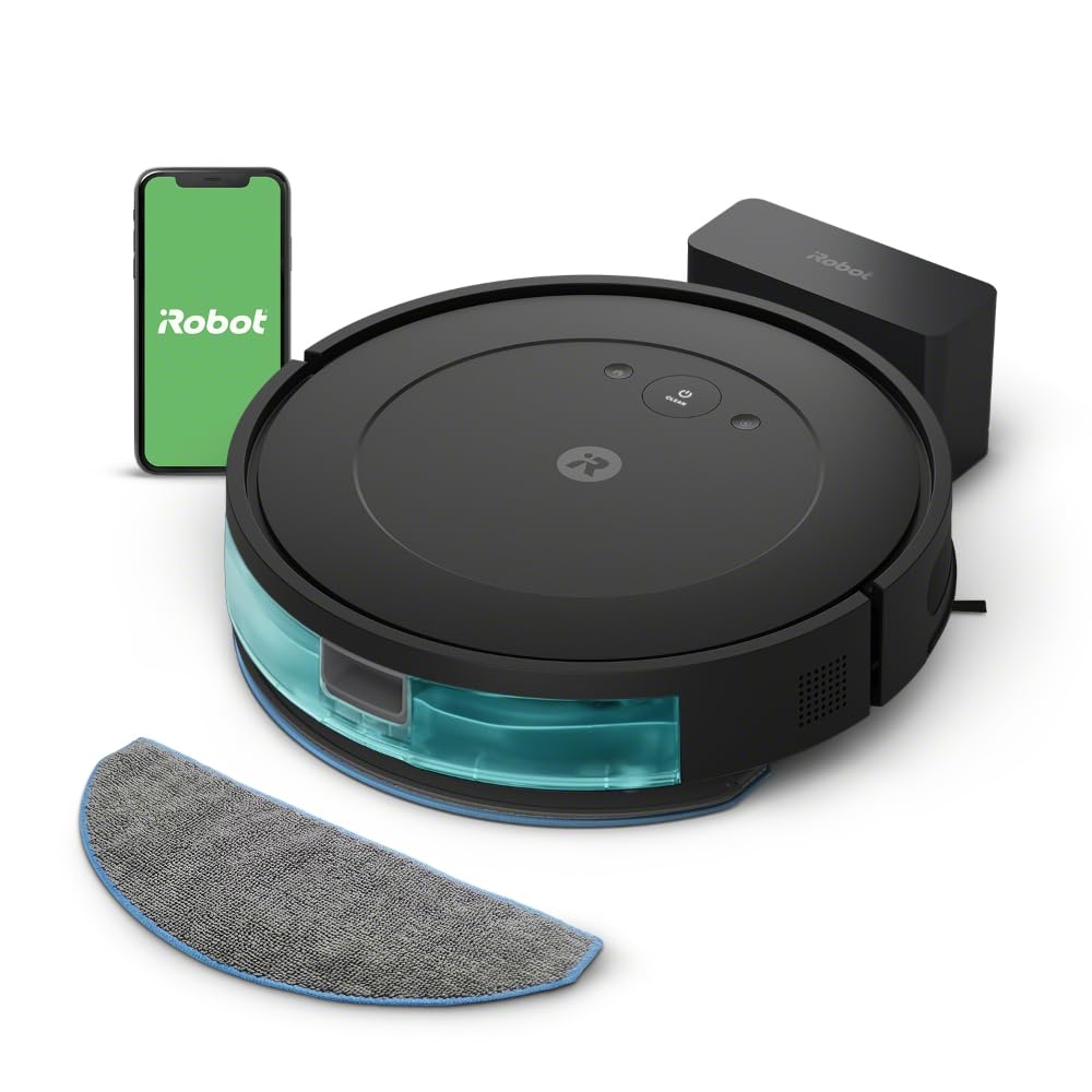 iRobot Roomba Combo Essential Saug- und Wischroboter (Y0110), leistungsstarkes Saugen und Wischen, 3