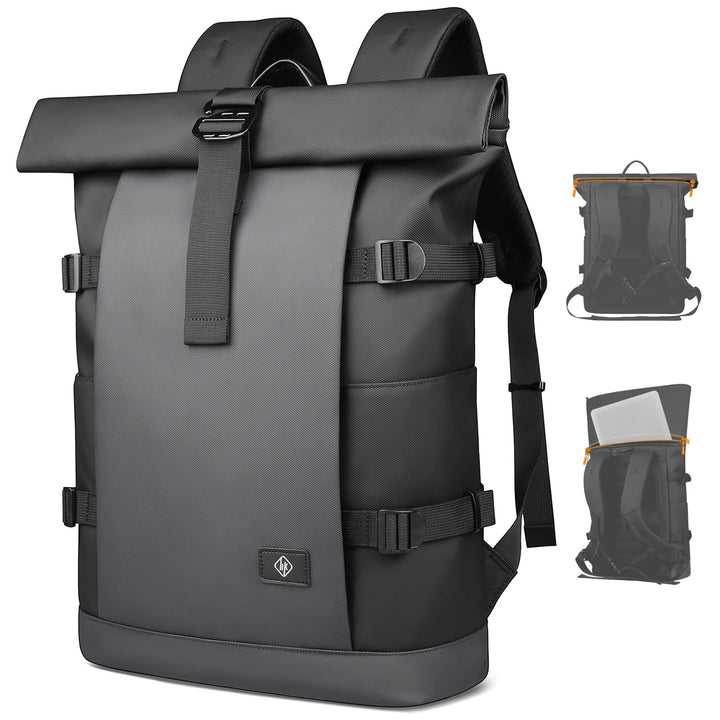 hk Rolltop Rucksack Herren & Damen, 15,6 Zoll Laptop Rucksack Wasserdicht Gross Reiserucksack, Diebs