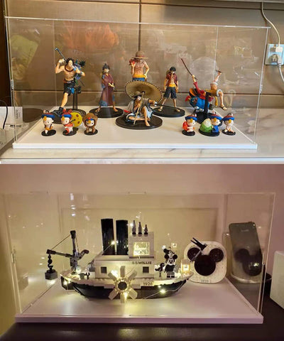 Acryl Vitrine Klar für Lego Actionfiguren Funko Pop Modell Skulptur Transparenter Plexiglas Display