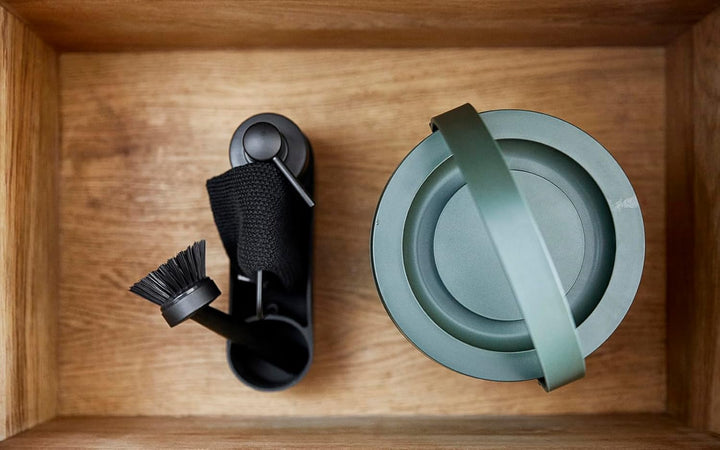 Zone Singles Dishwashing Set 22 x 6,7 x 19 cm 4 DELE Black 22cm Schwarz, 22cm Schwarz