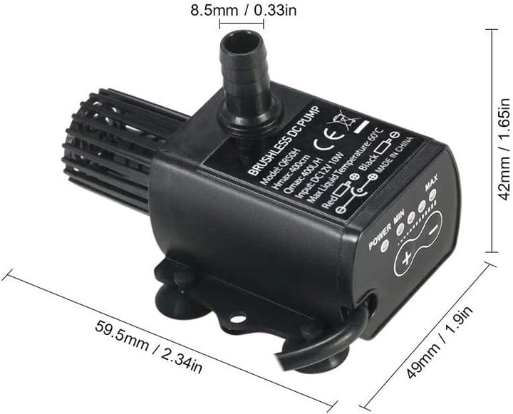 Riloer QR50L Brushless Motor Tauchbecken Wasserpumpe, 12V IP68 wasserdicht